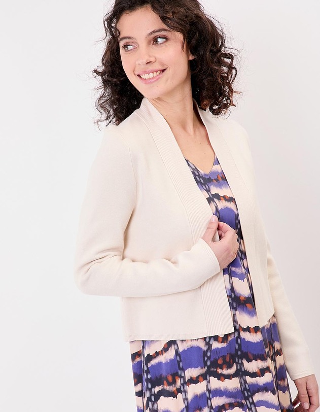 Women&rsquo;s plain short knit cardigan femme La Fianc&eacute;e