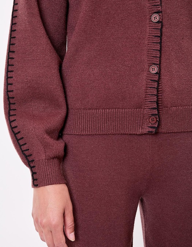 Knit cardigan with shirt collar femme La Fianc&eacute;e