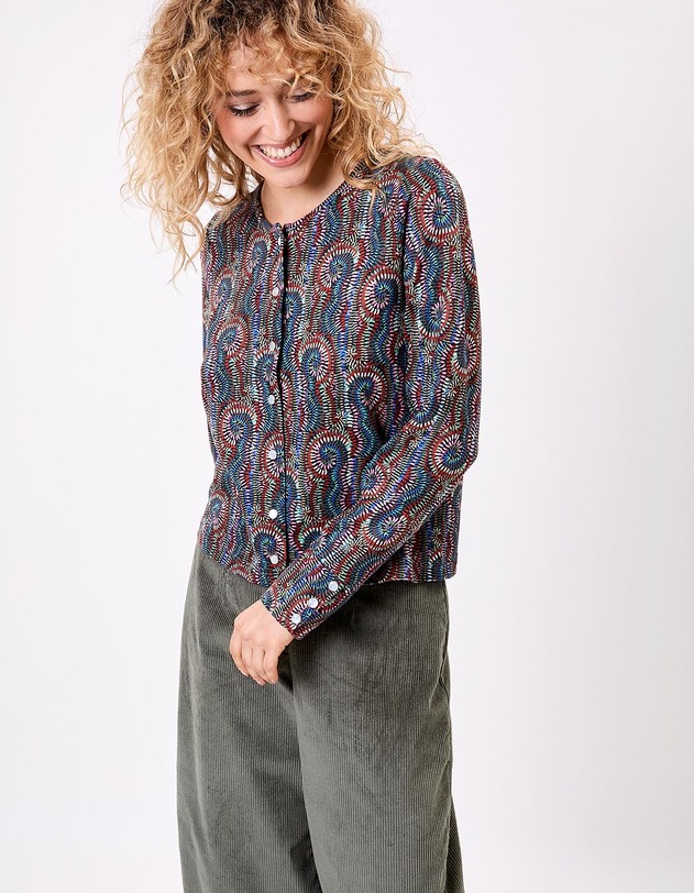 Fine knit buttoned cardigan femme La Fianc&eacute;e
