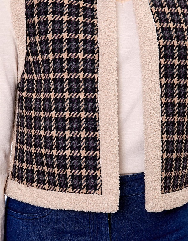 Reversible sleeveless sherpa vest femme La Fianc&eacute;e