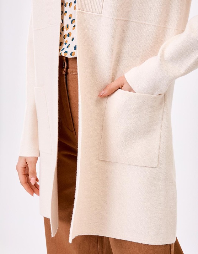 Plain long knit cardigan femme La Fianc&eacute;e