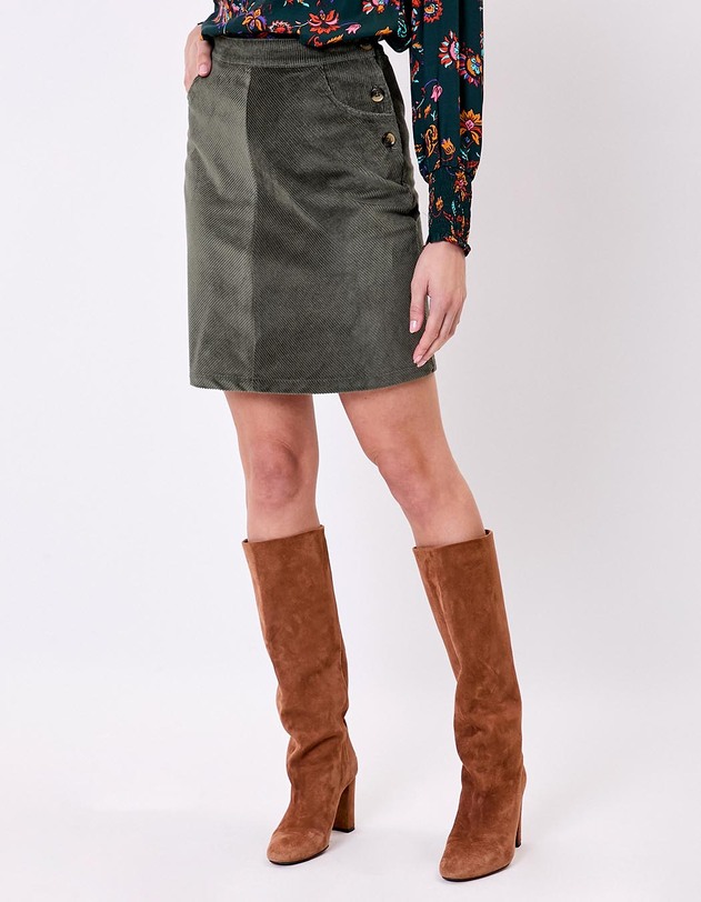 Corduroy A-line skirt femme La Fianc&eacute;e
