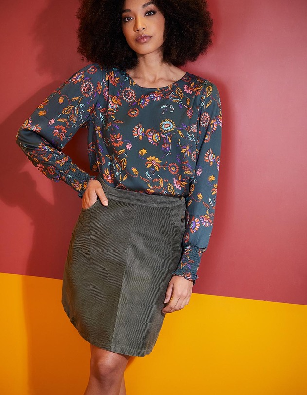 Corduroy A-line skirt femme La Fianc&eacute;e