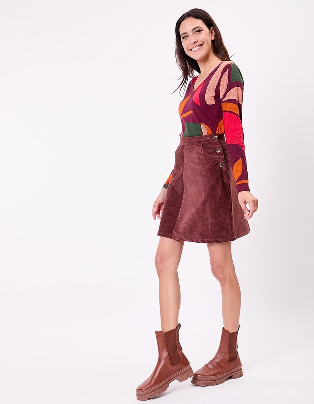 Corduroy A-line skirt femme La Fianc&eacute;e