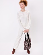 Quilted tote bag in organic cotton femme La Fiancée