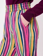 Wide-leg pants in organic cotton gauze femme La Fiancée