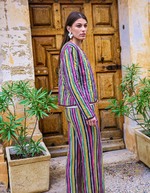 Wide-leg pants in organic cotton gauze femme La Fiancée