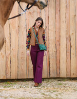 Wide-leg jeans in organic cotton denim femme La Fianc&eacute;e