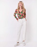 Straight-leg jeans in organic cotton denim femme La Fiancée
