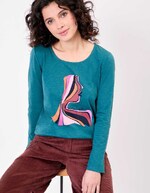 Organic flamed cotton T-shirt femme La Fiancée