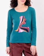 Organic flamed cotton T-shirt femme La Fiancée
