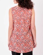 Sleeveless tunic in organic cotton voile femme La Fiancée