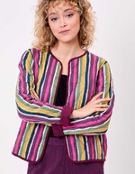 Reversible quilted jacket in organic cotton gauze femme La Fiancée