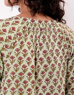 Flared long-sleeve cotton blouse femme La Fiancée