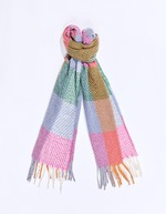 Checked rectangular scarf femme La Fianc&eacute;e