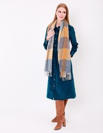 Checked rectangular scarf femme La Fianc&eacute;e