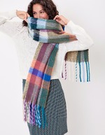 Checked rectangular scarf femme La Fiancée