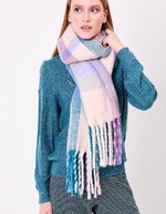 Checked rectangular scarf femme La Fiancée
