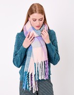 Checked rectangular scarf femme La Fiancée