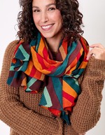 Large printed fluid cotton stole femme La Fianc&eacute;e