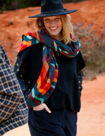Large printed fluid cotton stole femme La Fianc&eacute;e