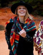 Large printed fluid cotton stole femme La Fianc&eacute;e