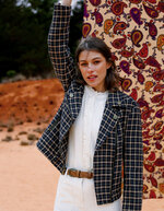 Printed rectangular stole femme La Fiancée