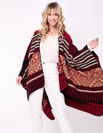 Reversible printed poncho femme La Fiancée