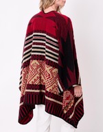 Reversible printed poncho femme La Fiancée