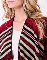 Reversible printed poncho femme La Fiancée