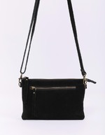 Leather crossbody bag with double pocket femme La Fiancée