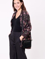 Leather crossbody bag with double pocket femme La Fiancée