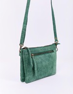 Leather crossbody bag with double pocket femme La Fiancée