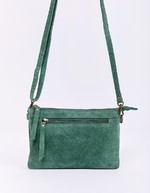 Leather crossbody bag with double pocket femme La Fiancée