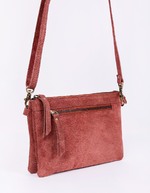 Leather crossbody bag with double pocket femme La Fiancée