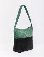 Two-tone suede leather satchel bag femme La Fiancée
