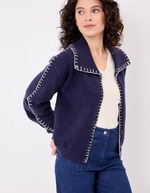 Knit cardigan with shirt collar femme La Fiancée