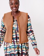 Sleeveless wool-lined vest femme La Fiancée