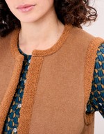 Sleeveless wool-lined vest femme La Fiancée