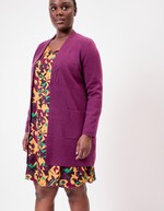 Plain long knit cardigan femme La Fiancée