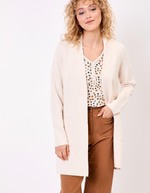 Plain long knit cardigan femme La Fiancée