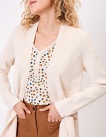 Plain long knit cardigan femme La Fiancée