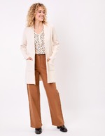 Plain long knit cardigan femme La Fiancée