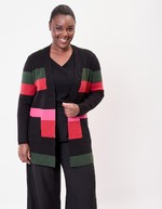 Plain long knit cardigan femme La Fiancée