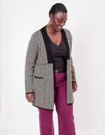 Plain long knit cardigan femme La Fiancée