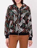 Jacquard knit zip sweatshirt femme La Fiancée