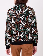 Jacquard knit zip sweatshirt femme La Fiancée