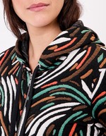 Jacquard knit zip sweatshirt femme La Fiancée