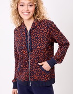 Jacquard knit zip sweatshirt femme La Fiancée