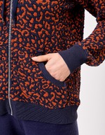 Jacquard knit zip sweatshirt femme La Fiancée